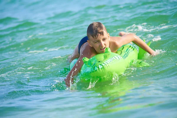 Determinadas Natualizações Mar Crocódigo Inflatável Toy — Fotografia de Stock