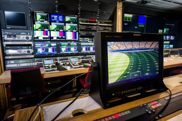 Monitor Control Panel Process Video Recording Television — Stock Photo, Image