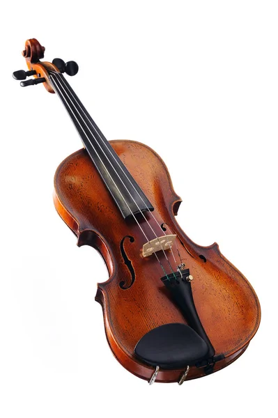 Musikinstrument Violin Isolerad Vit Bakgrund — Stockfoto