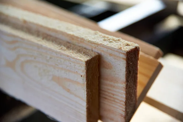 Cara Final Una Tabla Pino Madera —  Fotos de Stock