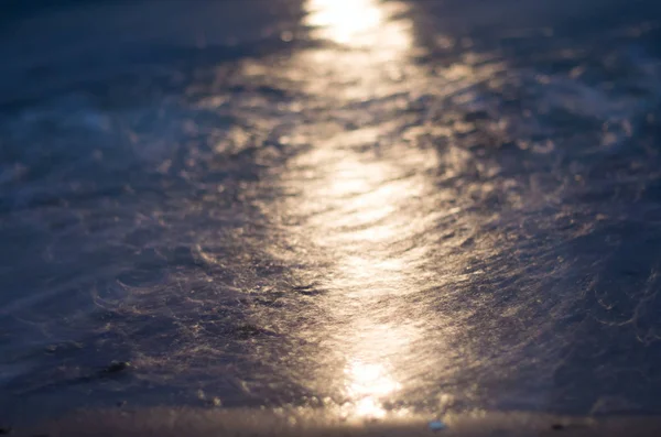 Фон Текстуры Морской Волны Длительное Воздействие Лунном Свете — стоковое фото
