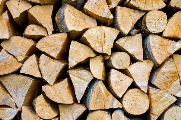 Firewood Different Shapes Folded Close Background — Stock Photo, Image