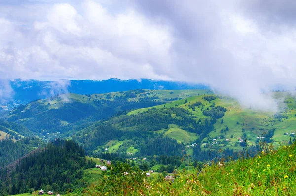 喀尔巴威山脉的山坡 美丽的自然景观 乌克兰 — 图库照片