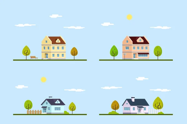 Set of houses — Stock Vector