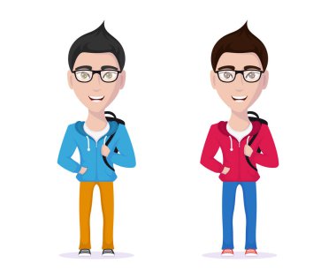 Öğrenci adam karakter