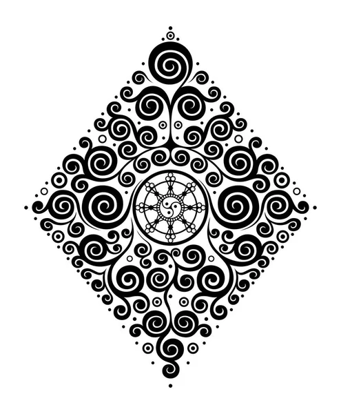 Composición ornamental simétrica — Vector de stock