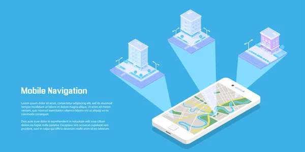 Mobiel navigatieconcept — Stockvector