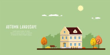 Townhouse, sonbahar manzara