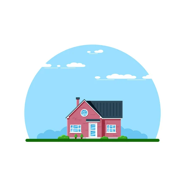 Family house landscape — Stock Vector