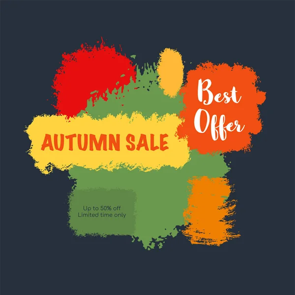 Bannière de vente d'automne — Image vectorielle