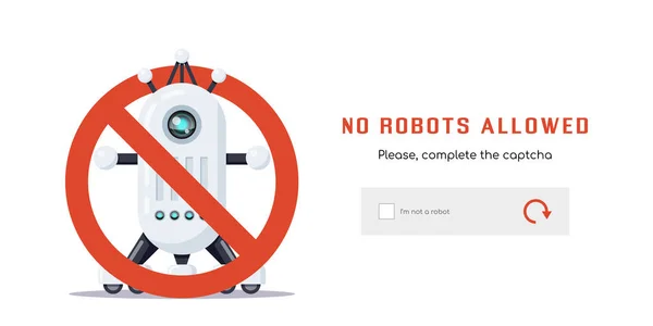 No se admiten robots — Archivo Imágenes Vectoriales