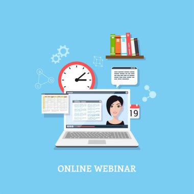 online webinar kavramı afiş