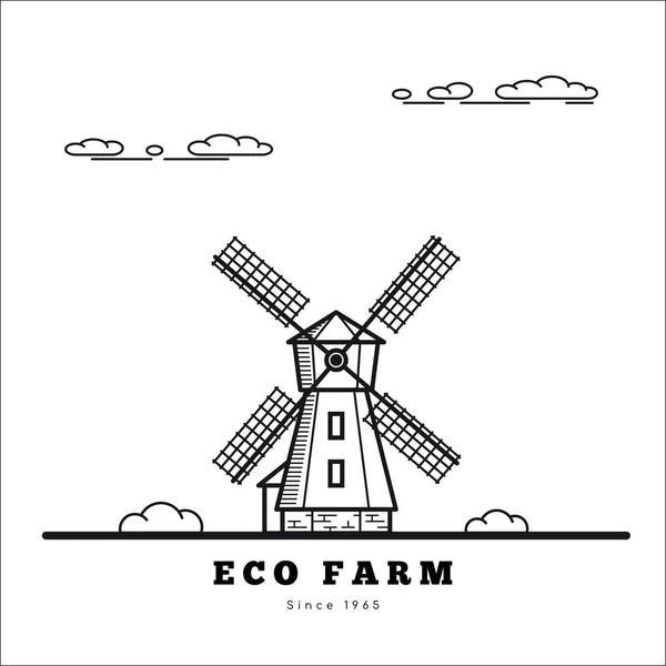 Conceito Eco Farm — Vetor de Stock