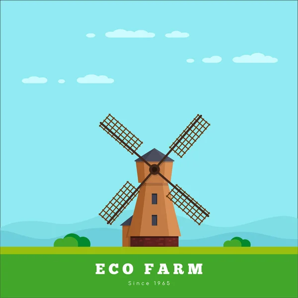 Conceito Eco Farm — Vetor de Stock