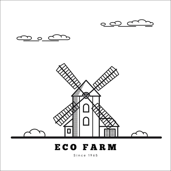 Conceito Eco Farm — Vetor de Stock