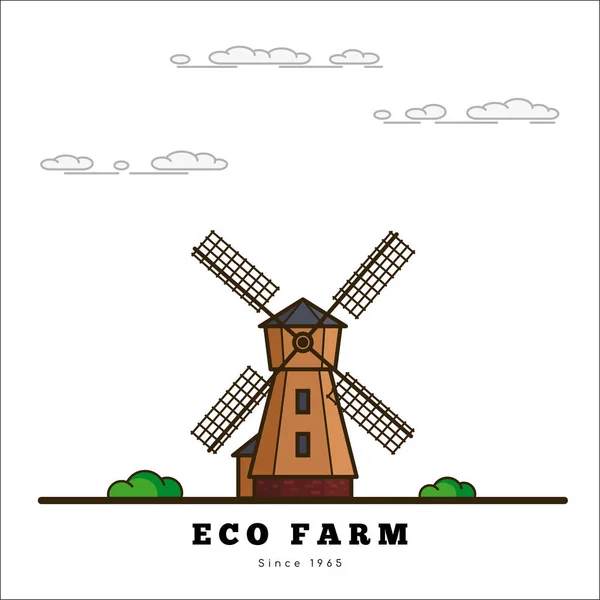 Conceito Eco Farm — Vetor de Stock