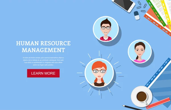 Human Resources beheer concept — Stockvector