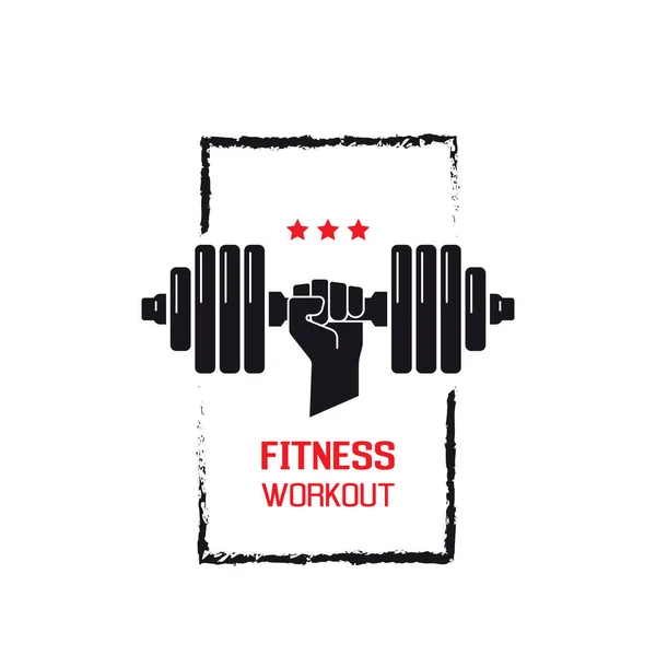 Fitness workout sign — Stock Vector