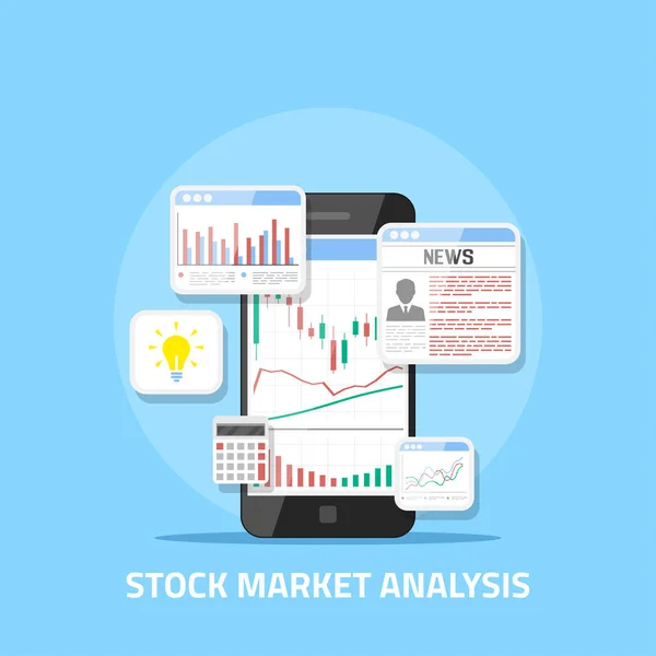 Analyse boursière — Image vectorielle