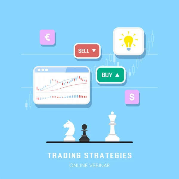 Strategie di stock trading — Vettoriale Stock