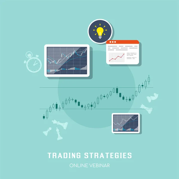 Strategie di stock trading — Vettoriale Stock