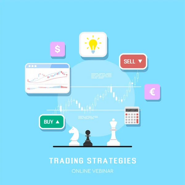 Strategie di stock trading — Vettoriale Stock