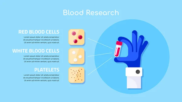 혈액 연구 개념 — 스톡 벡터