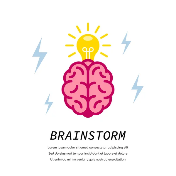 Banner de concepto de tormenta de ideas — Archivo Imágenes Vectoriales