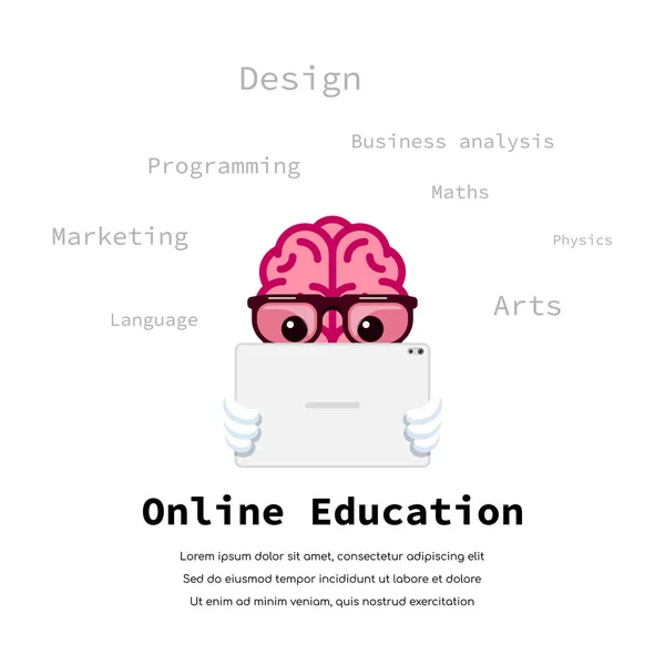 Çevrimiçi Eğitim kavramı. — Stok Vektör