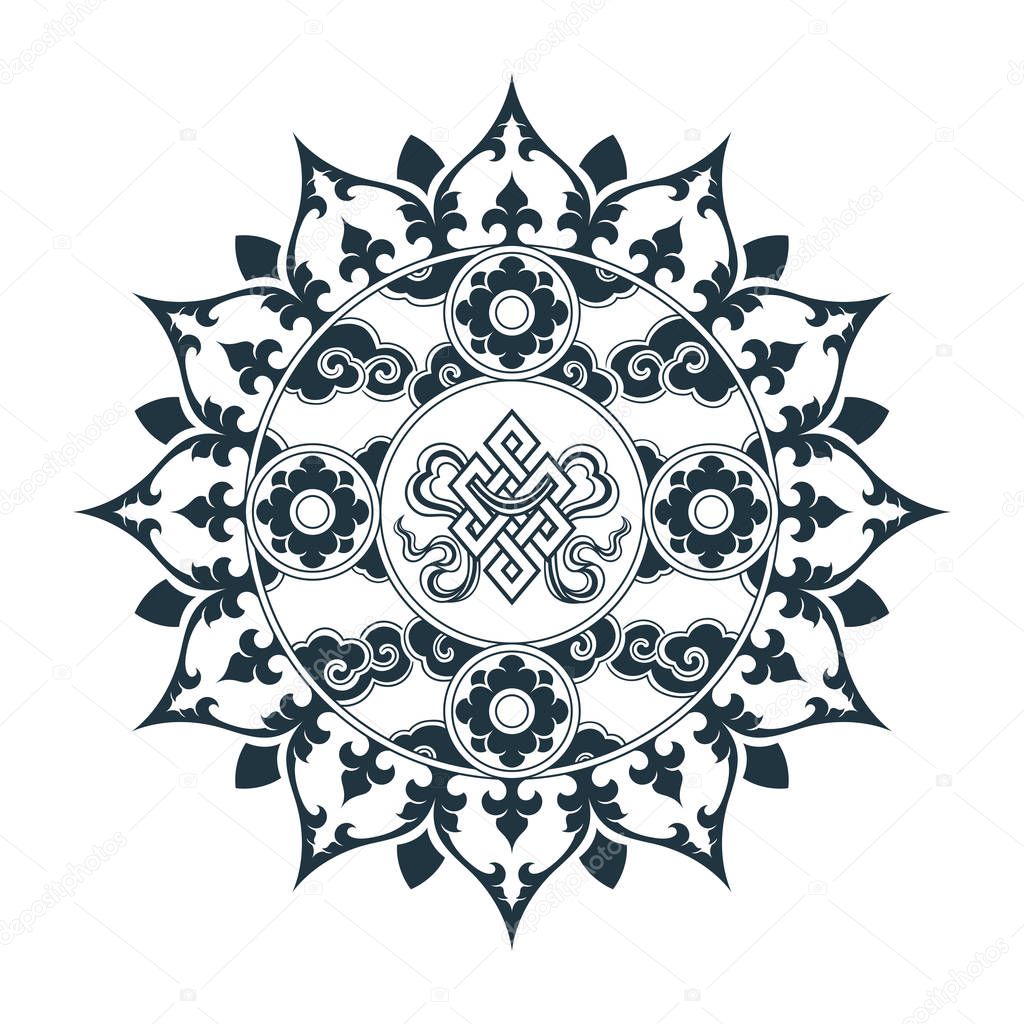 Tibetan pattern mandala design