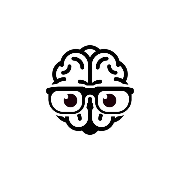 Cerebro geek icono — Vector de stock