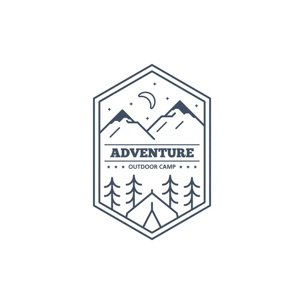 Kamp logo tasarımı — Stok Vektör