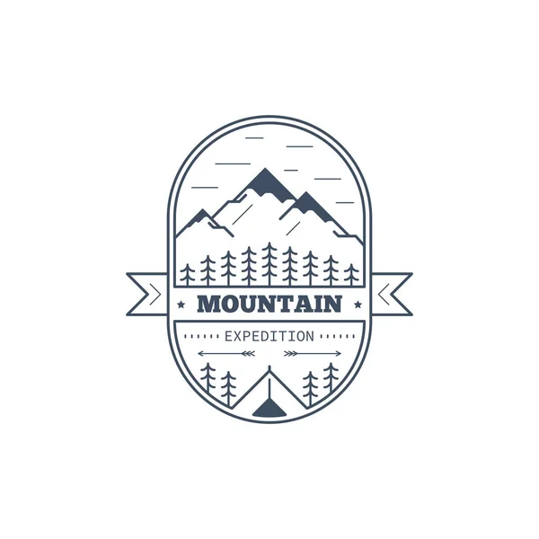 Логотип горной экспедиции — стоковый вектор