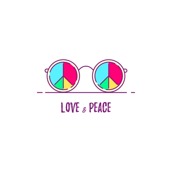 Liebe und Frieden — Stockvektor