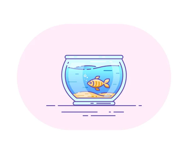 Fishbowl ikon design — Stock vektor