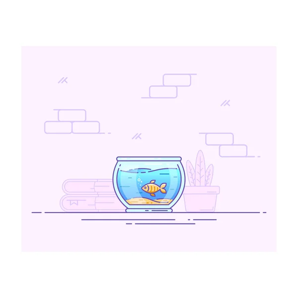 Conception icône Fishbowl — Image vectorielle