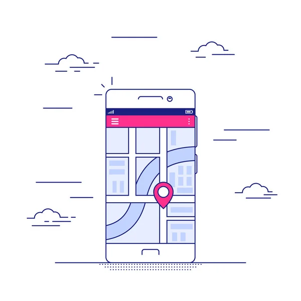 Concept de navigation mobile . — Image vectorielle