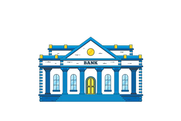 Icono del edificio del banco — Vector de stock