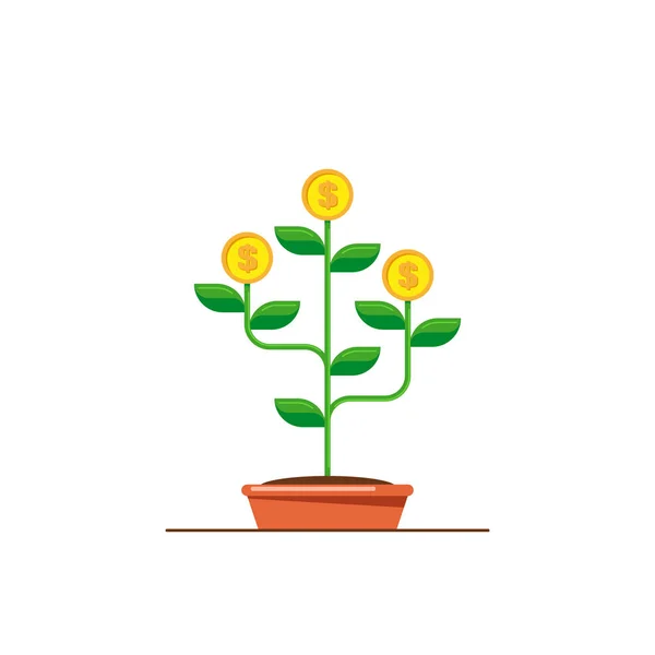 Árbol de dinero icono — Vector de stock