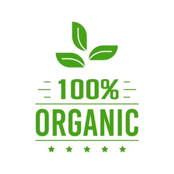 Organic natural product badge — Stock Vector