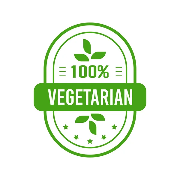 Vegetarian food label design — Stock Vector