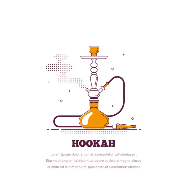 Koncepcja banera Hookah — Wektor stockowy