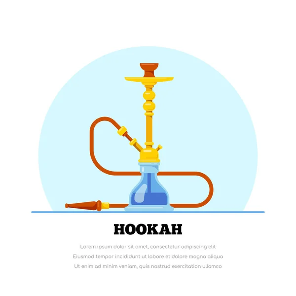 Conceito de banner Hookah — Vetor de Stock