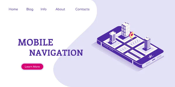 Concept de navigation mobile — Image vectorielle