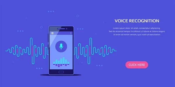 Концепция распознавания голоса — стоковый вектор