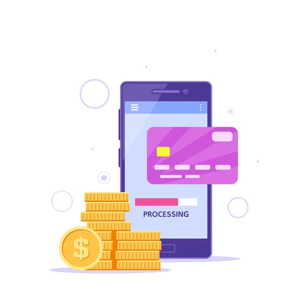 Konzept für mobiles Bezahlen — Stockvektor