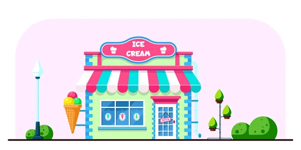 Ice cream shop — Stock Vector