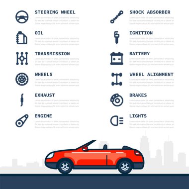 Araba servisi Infographic