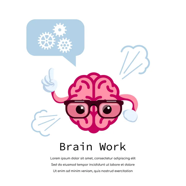 Concepto de trabajo cerebral — Archivo Imágenes Vectoriales