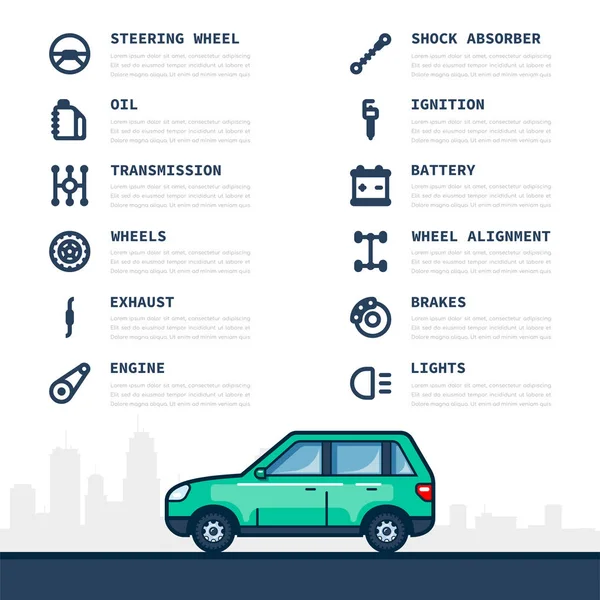 Car service infographic — Stock Vector